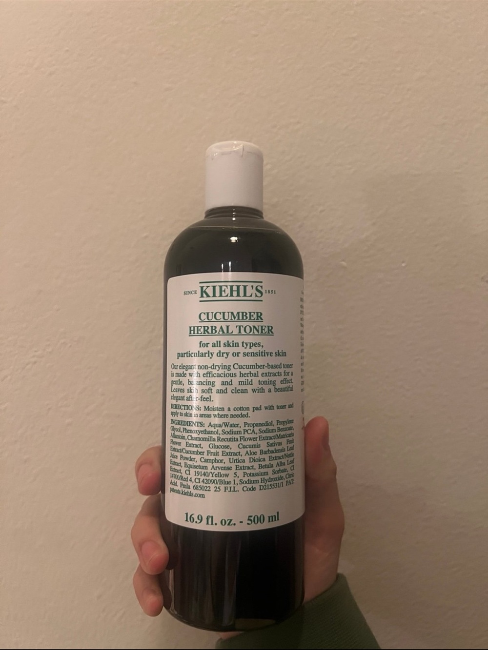 Jumbo SEALED Kiehl's Since 1851 Cucumber Herbal T*oner 500ml/16.9oz